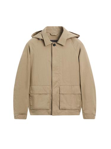 Parka bolsillos mezcla algodón - Beige de Zara
