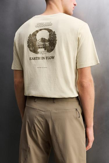 Zara PANTALONE OD TEHNIČKE TKANINE GRAVEL – Smeđa