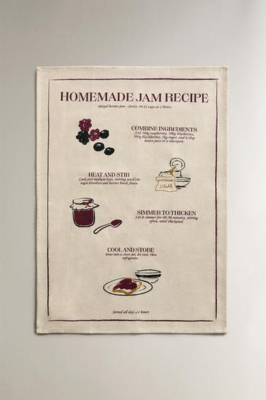 PACK OF JAM TEA TOWEL (PACK OF 2) - Brown by Zara - Image 2