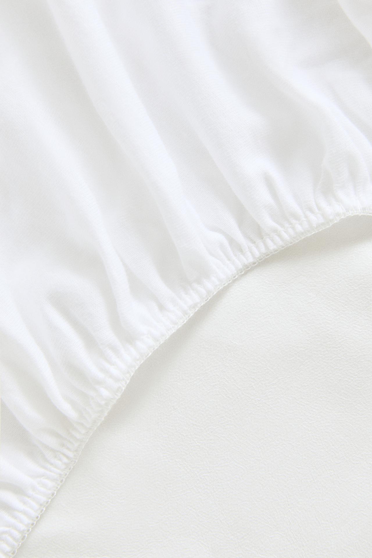 WATERPROOF COTTON JERSEY MATTRESS PROTECTOR — White