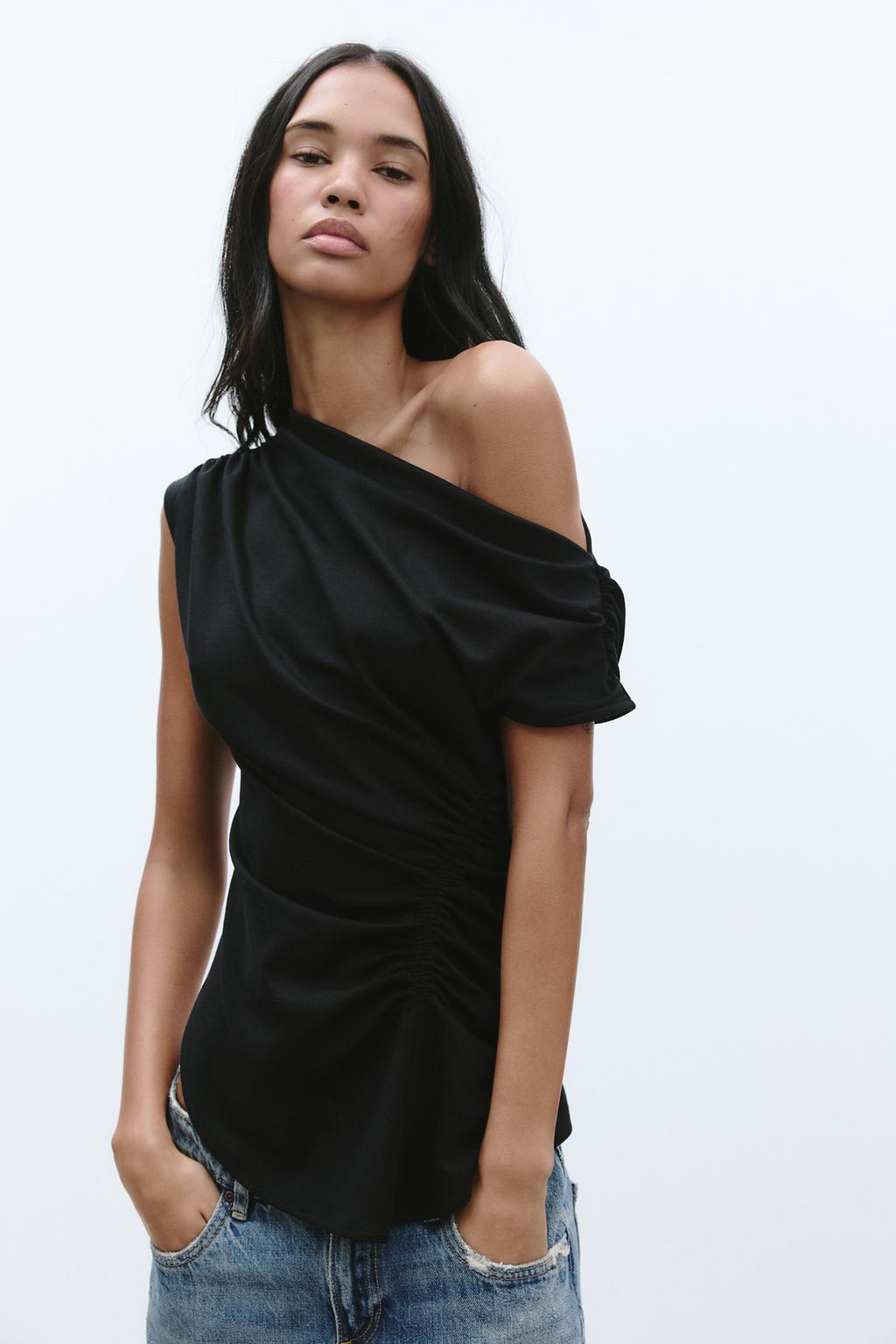 Thumbnail image for ASYMMETRIC RUFFLED TOP