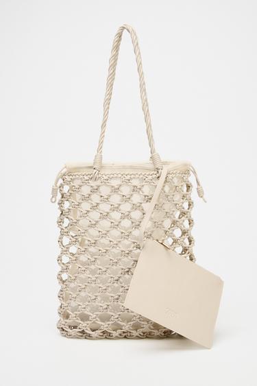 SHOPPER TRESSÉ - Écru de Zara - Image 3