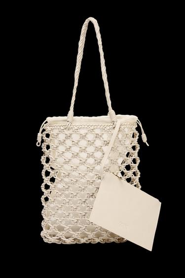 BRAIDED SHOPPER - Ecru by Zara