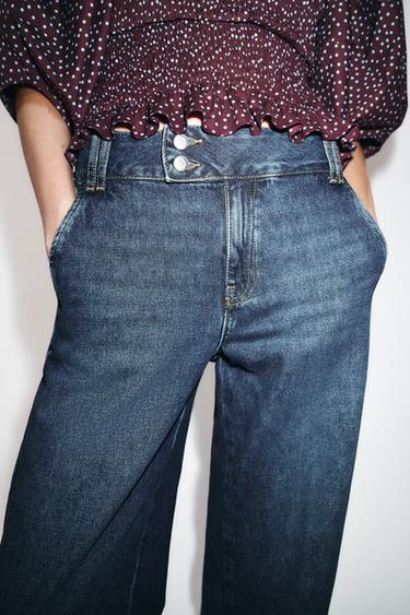 JEANS Z1975 STRAIGHT LOW-RISE TURN-UP HEMS - Blue by Zara - Image 4