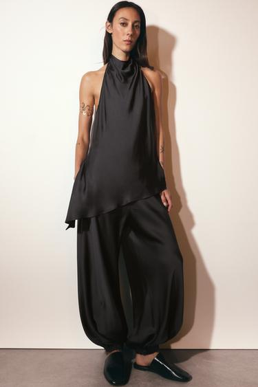 PANTALÓN BOMBACHO ZW COLLECTION - Negro de Zara