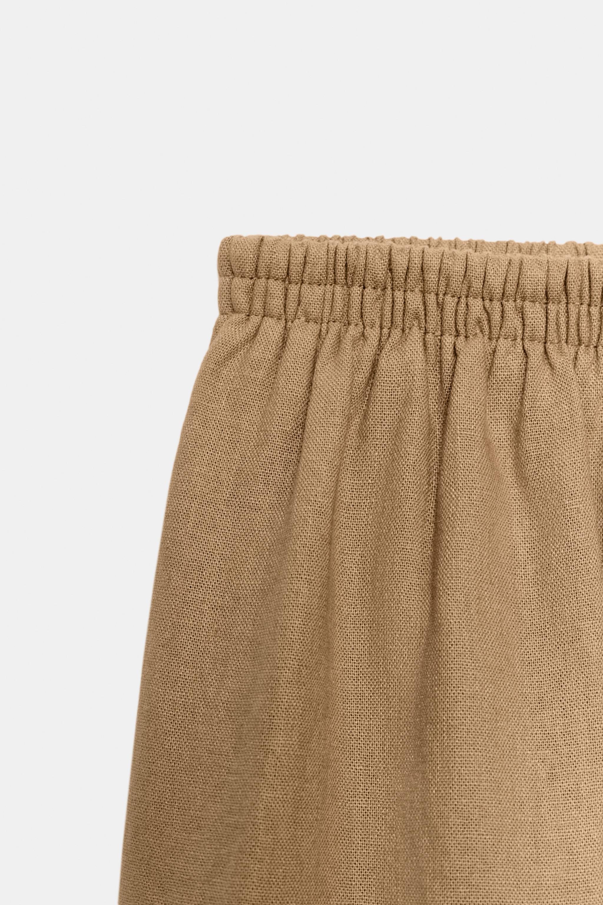Zara Keten Şalvar Pantolon görsel 6