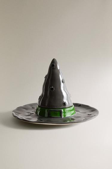 PLATO CERÁMICA INFANTIL GORRO BRUJA - Gris de Zara
