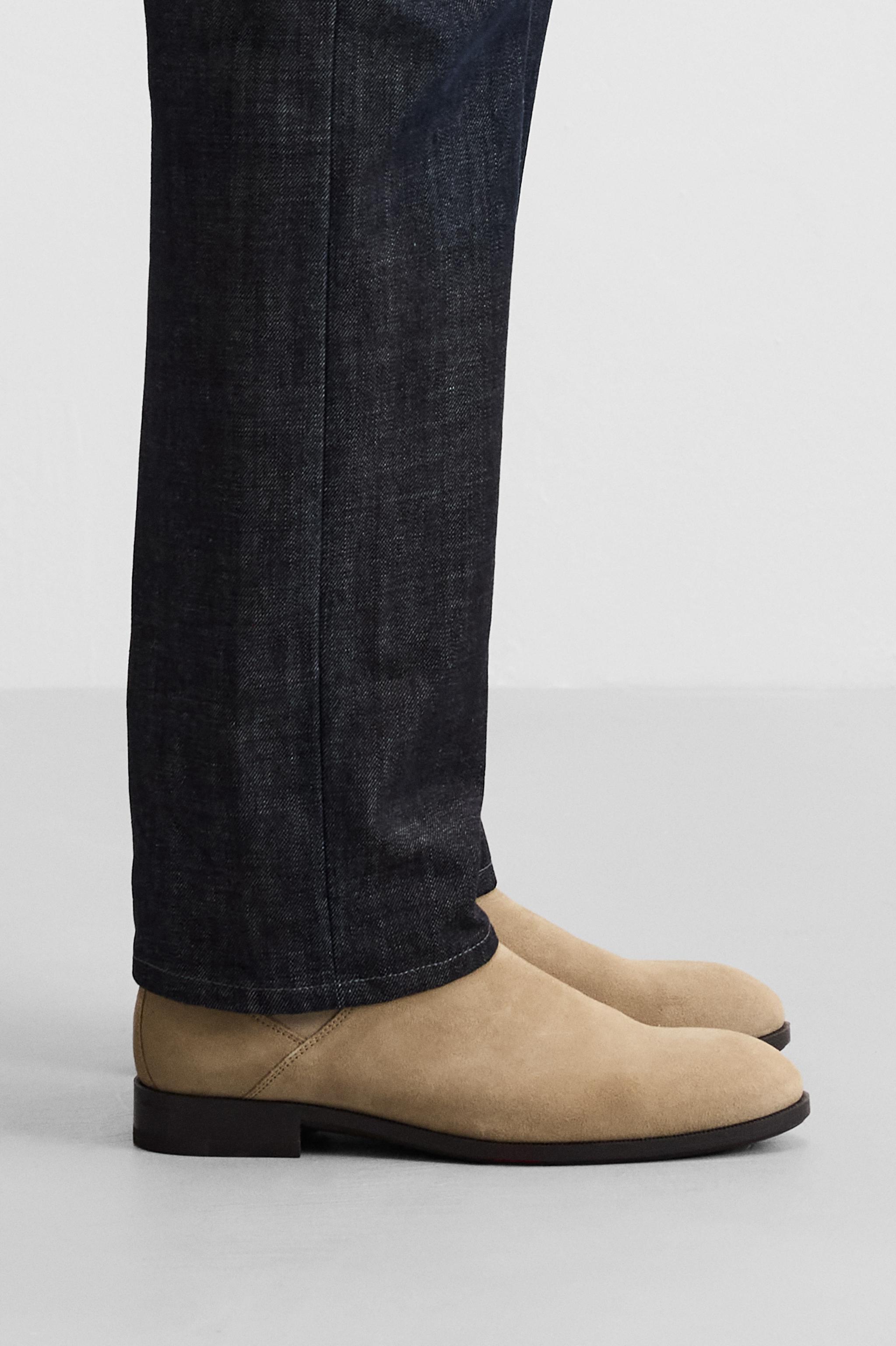 レザーチェルシーブーツ - サンドブラウン | ZARA Japan / 日本