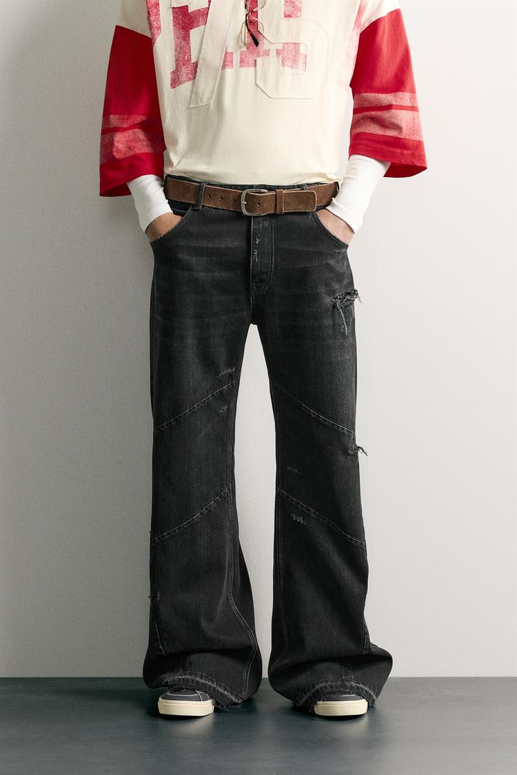 Jeans acampanados con costuras 3