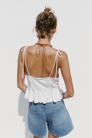 Z1975 DENIM SHORTS WITH BELT - Mid-blue by Zara - Image 2