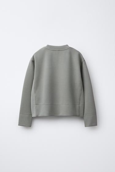 SWEAT POLO À ÉTIQUETTE BRODÉE - Gris chiné | France SWEAT POLO À ÉTIQUETTE BRODÉE - Gris chiné | France