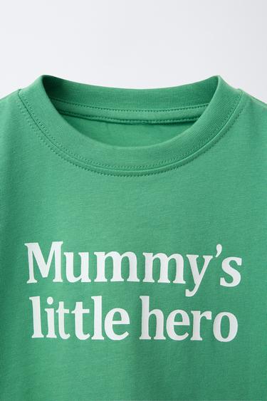 SLOGAN PRINT T-SHIRT - Green by Zara - Image 2