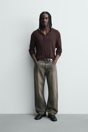 LOOSE FIT JEANS - Brown by Zara - Image 0