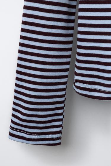 BENSIMON ® X ZARA STRIPED TURTLENECK T-SHIRT - Sky blue by Zara - Image 3