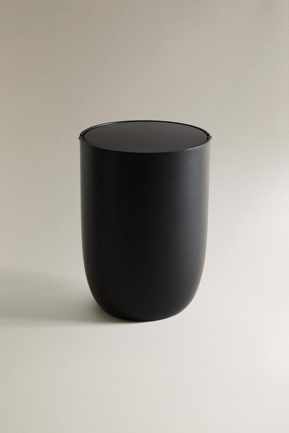 LIXEIRA DE BANHEIRO EM RESINA PRETA - Preto da Zara - Imagem 0