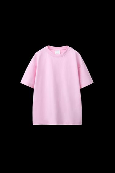 EINFARBIGES BASIC-T-SHIRT - Rosa von Zara - Bild 0