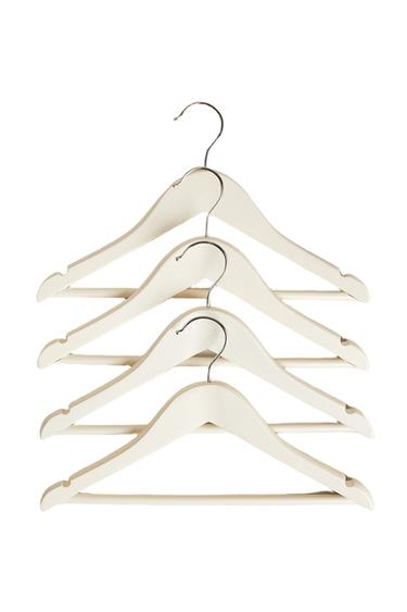 CONJUNTO DE CABIDES DE MADEIRA DE CRIANÇAS (CONJUNTO COM 4) - Branco-marfim da Zara