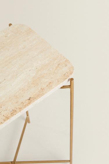 TABLE D'APPOINT MARBRE - Crème de Zara - Image 2