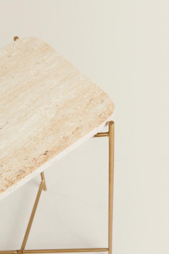TABLE D'APPOINT MARBRE - Crème de Zara - Image 2