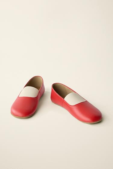 BALLERINES EN CUIR CRÉÉES PAR CARAMEL LONDON X ZARA - Rouge de Zara - Image 5