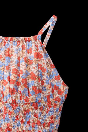 FLORAL FRILL PLAYSUIT - Red by Zara