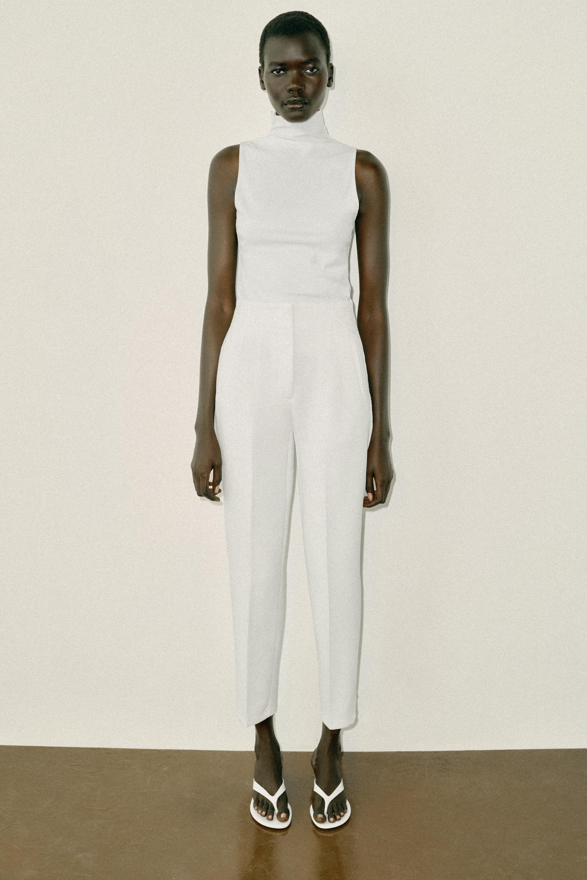 HIGH-WAISTED PANTS — White