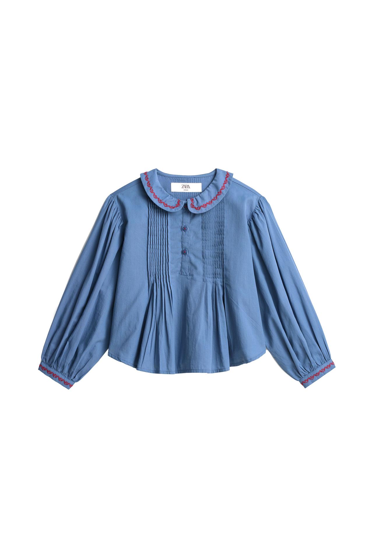LIMITED EDITION PINTUCK EMBROIDERED BLOUSE