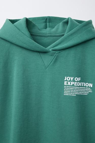 HOODIE AND INTERLOCK BERMUDA SHORTS SET - Green by Zara - Image 3