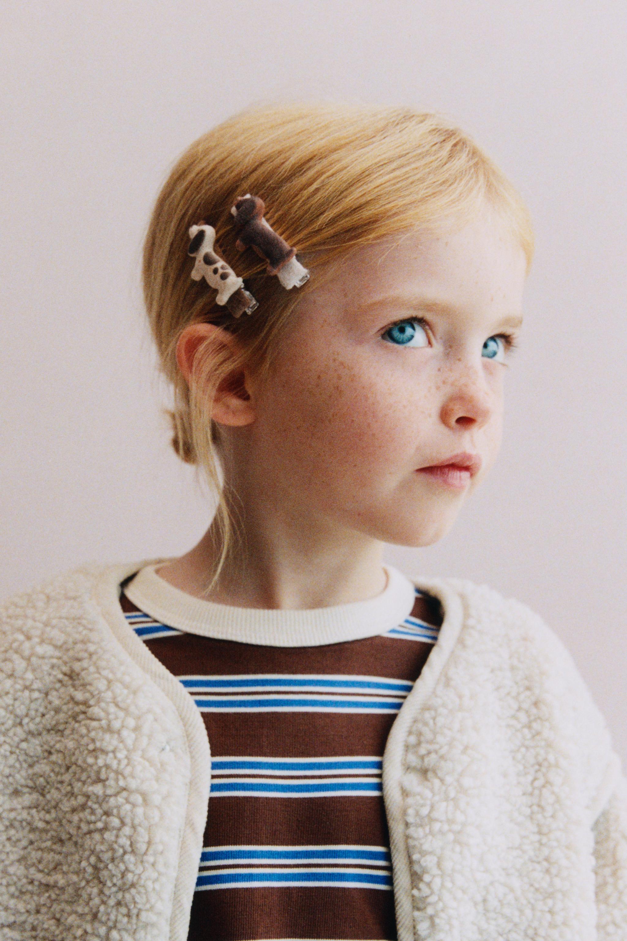 PACK OF THREE BARRETTE DOGS FLOCK