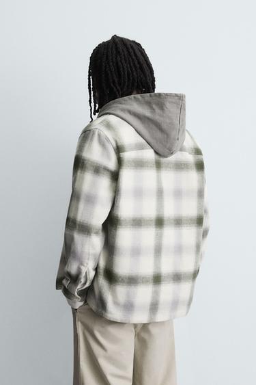 CHEMISE À CARREAUX EN FLANELLE - Vert / Écru de Zara - Image 2