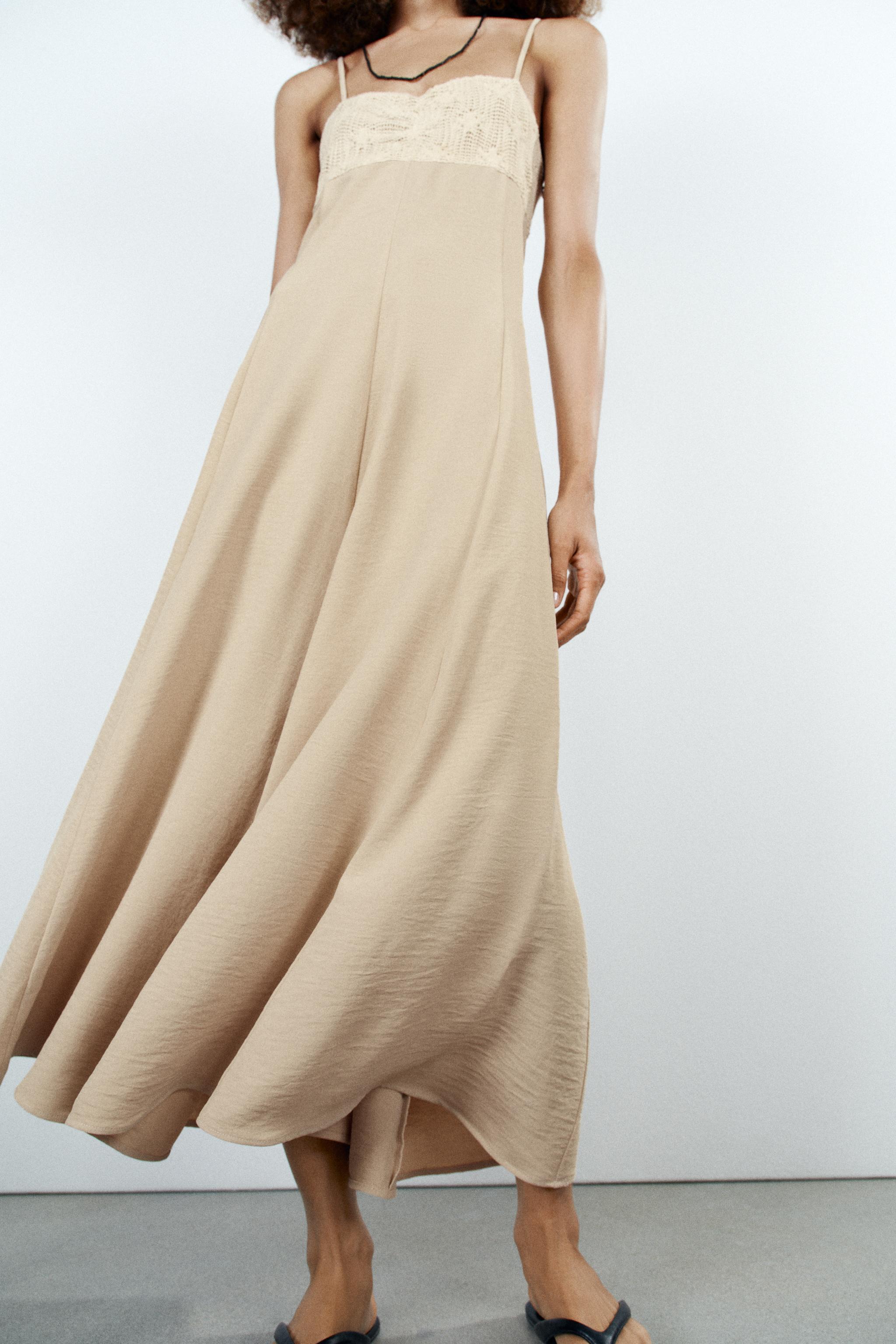 COMBINATION MIDI STRAPPY DRESS