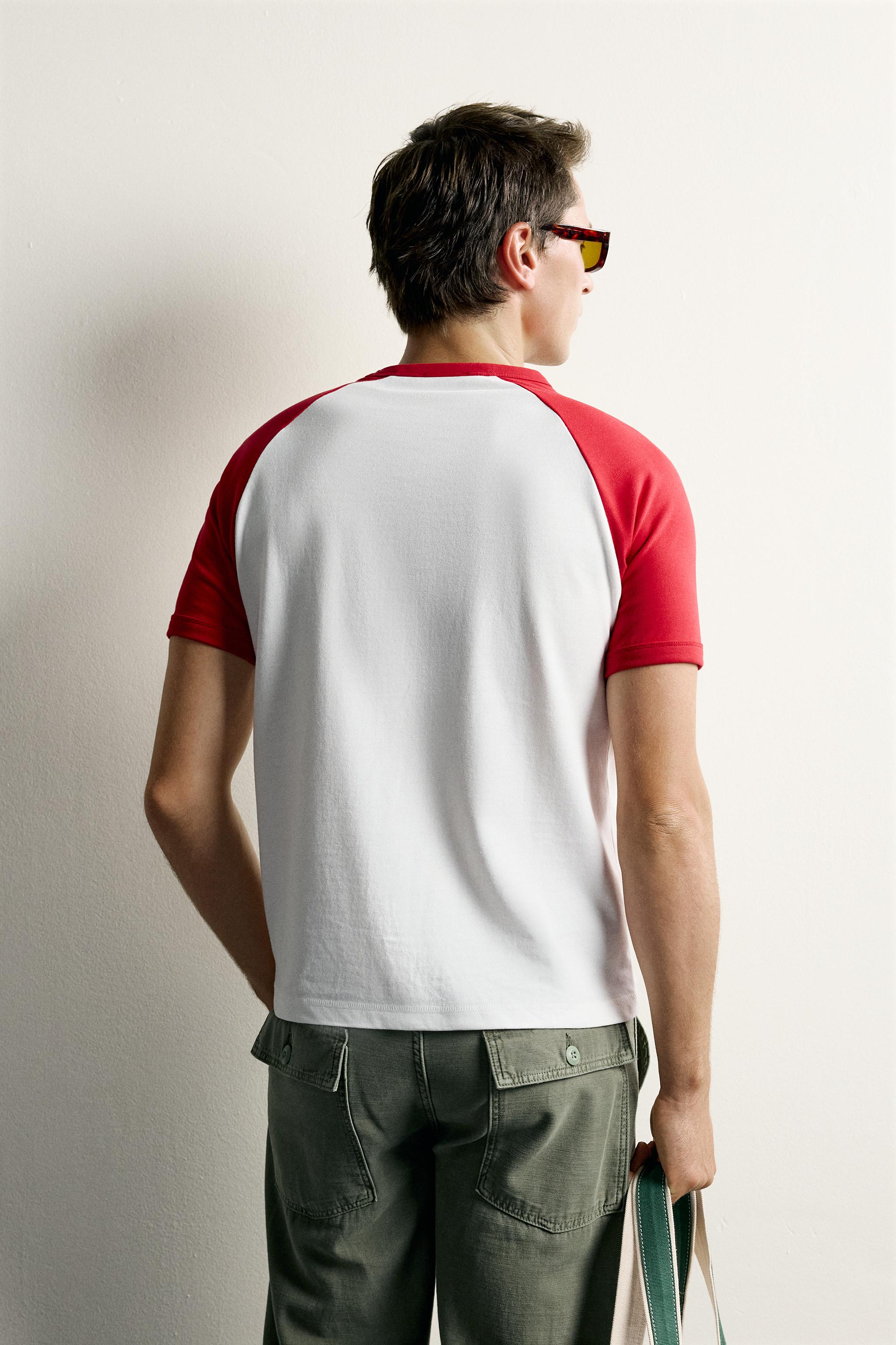 Zara RELAXED FIT BLOK RENKLİ T-SHIRT görsel 3
