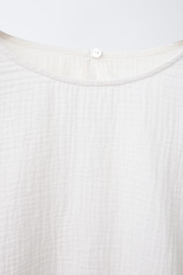 TEXTURED BLOUSE - Ecru by Zara - Image 3