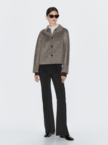 Zara Short flecked coat - Tortoise shell - Image 0