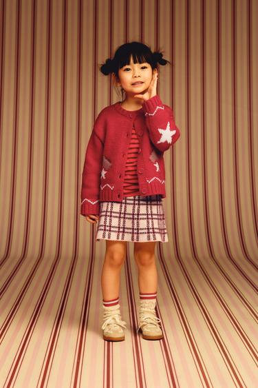 CARDIGAN WITH EMBROIDERED HORSES - Red by Zara