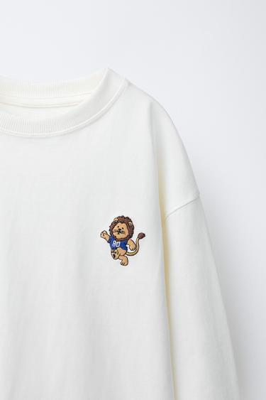EMBROIDERED LION T-SHIRT - White by Zara - Image 2