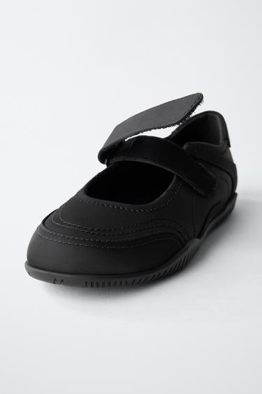 MULTI-PIECE SPORTY BALLET FLATS - Black by Zara - Image 2