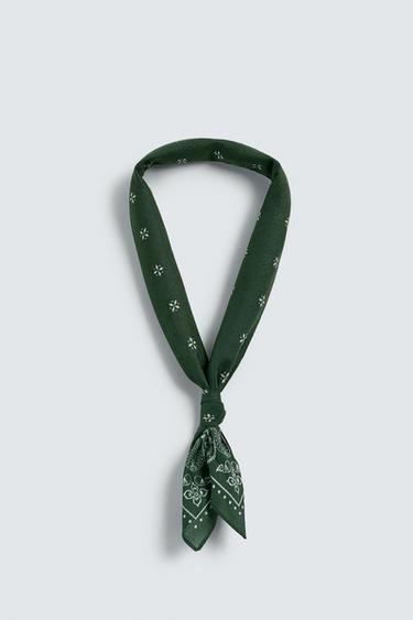 BANDANA À IMPRIMÉ PAISLEY - Vert de Zara - Image 3