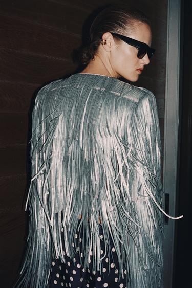 VESTE FRANGES PAILLETTES ZW COLLECTION - Pierre de Zara