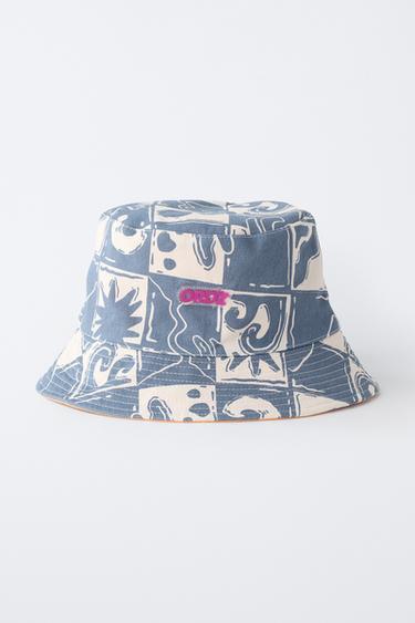REVERSIBLE LOGO BUCKET HAT - Orange by Zara - Image 3