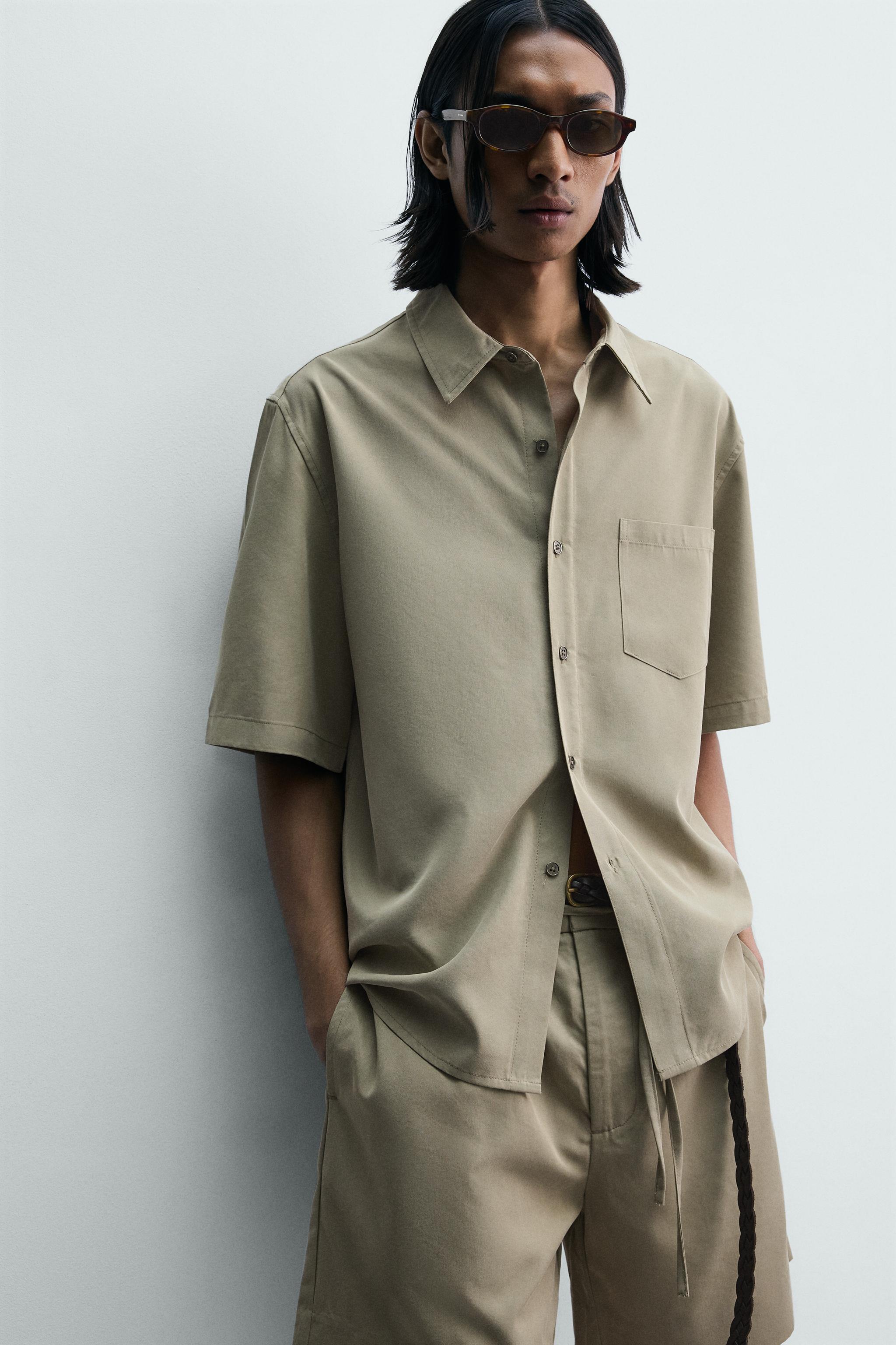CHEMISE RELAXED FIT EFFET DÉLAVÉ