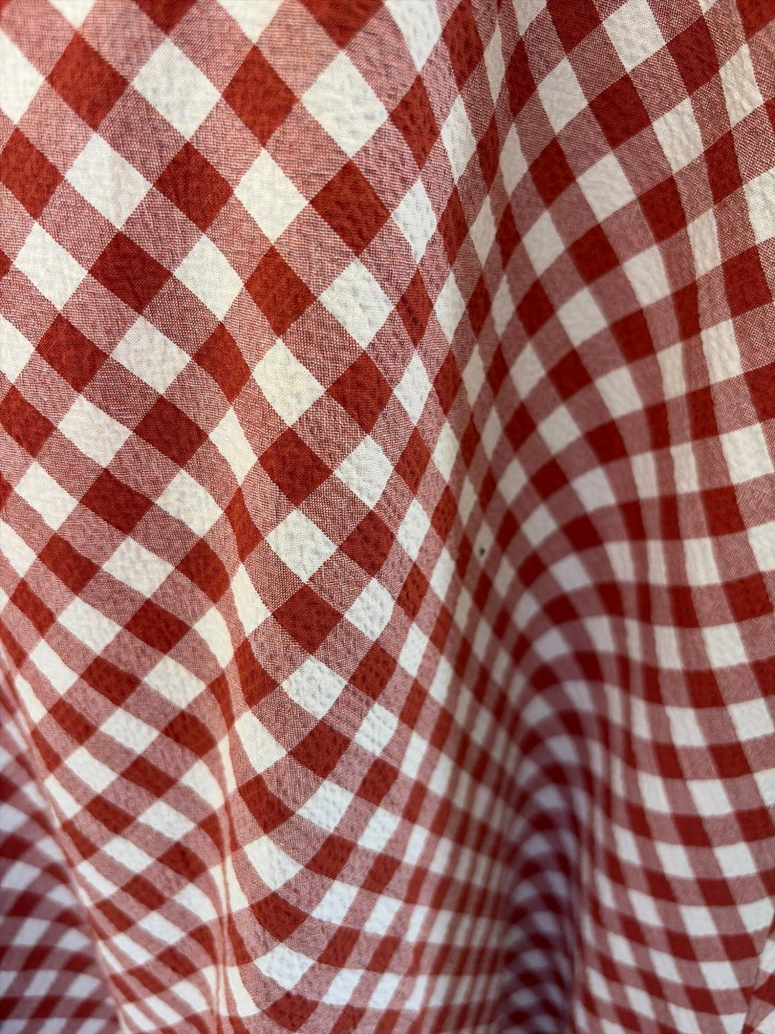 GINGHAM CHECK MIDI SKIRT - Image 2
