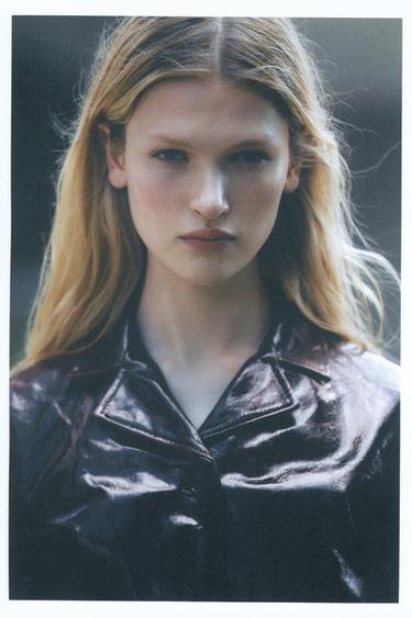 100% LEATHER JACKET ZW COLLECTION - Burgundy by Zara