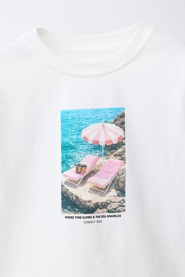 PHOTOGRAPHIC PRINT T-SHIRT - White by Zara - Image 2