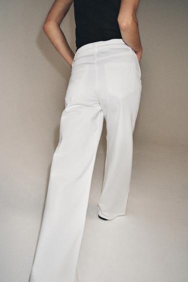 ZW COLLECTION WIDE-LEG HIGH-WAIST JEANS - White by Zara - Image 2