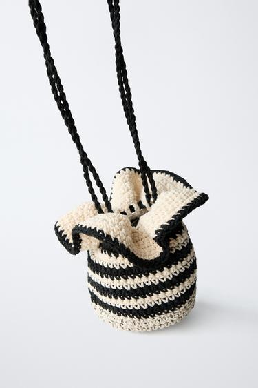 CROCHET CROSSBODY BAG - White by Zara - Image 2
