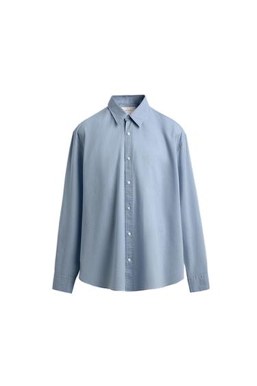 COTTON VOILE SHIRT - Sky blue by Zara