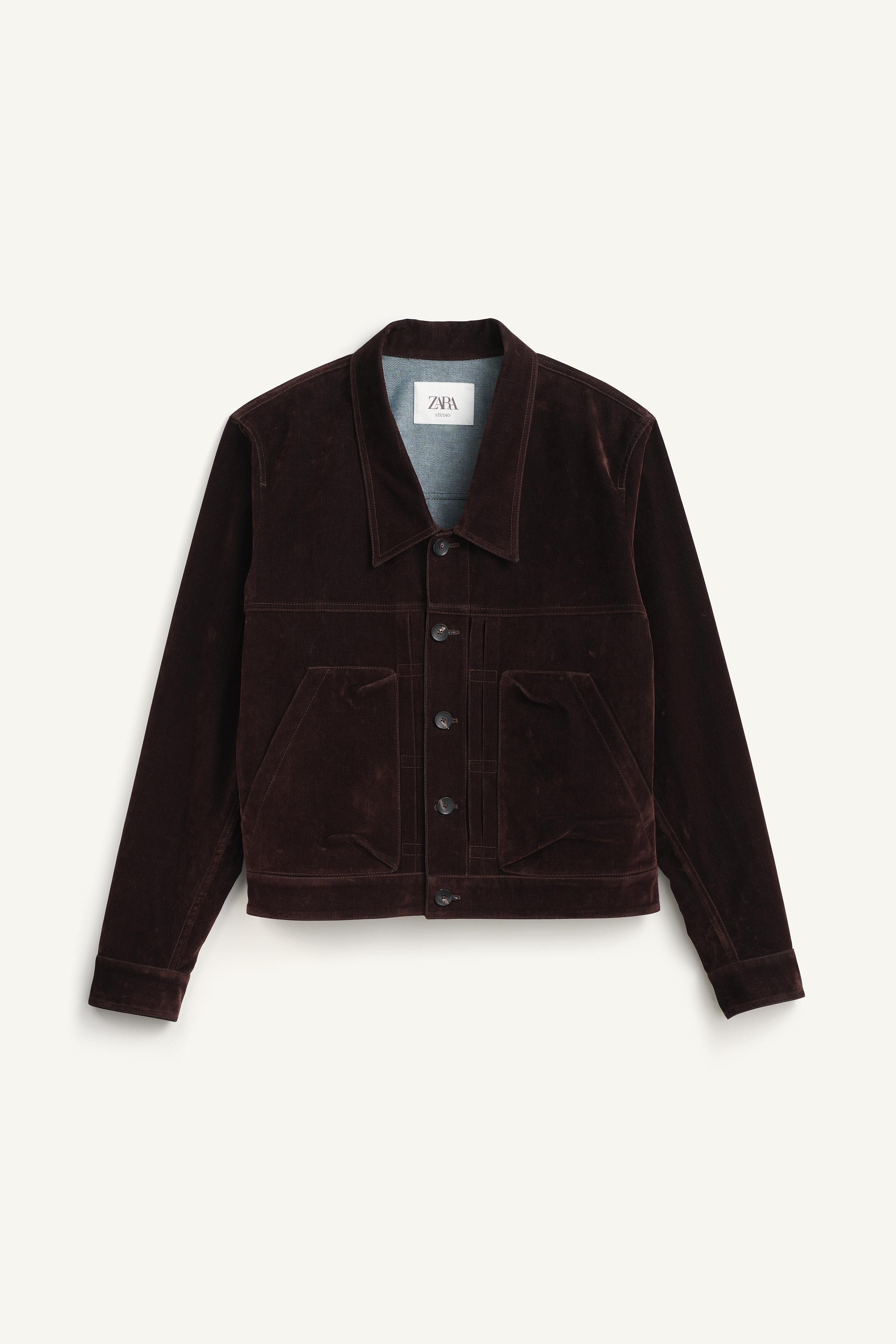BLOUSON COURT EN DENIM FLOQUÉ