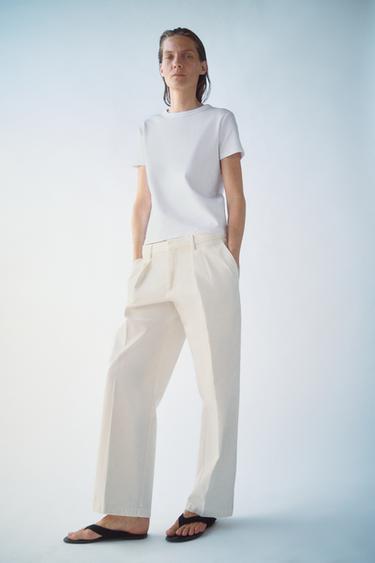 INTERLOCK short sleeve T-SHIRT - White by Zara