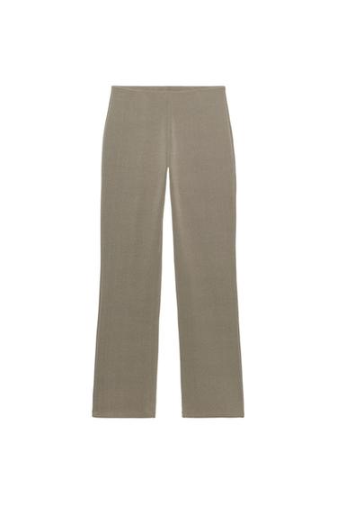 Zaras FIGURSYDD BYXA MED FICKOR - Khaki